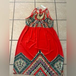 Colorful Dress with Geometric Patterns/‎ Nwt